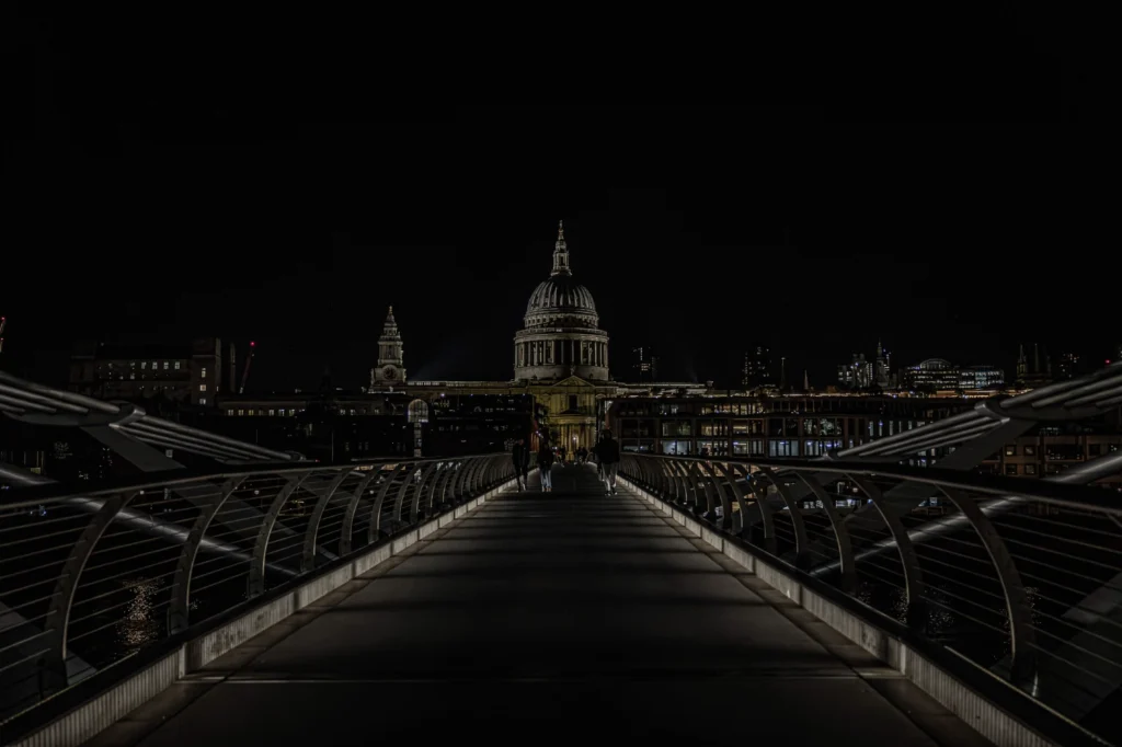 Millenium Bridge from our Ghost Tour of London